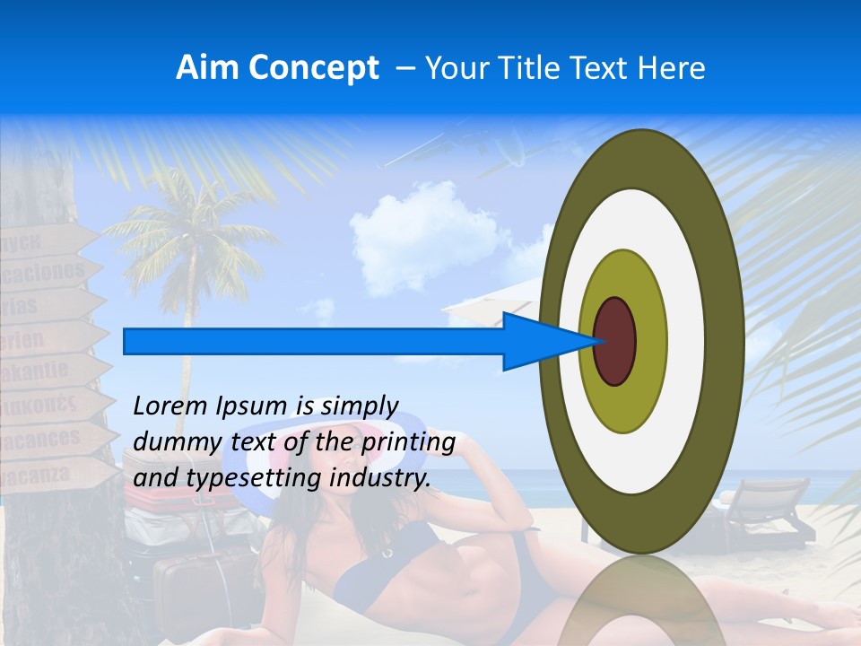 Coast Woman In Bikini Thailand PowerPoint Template