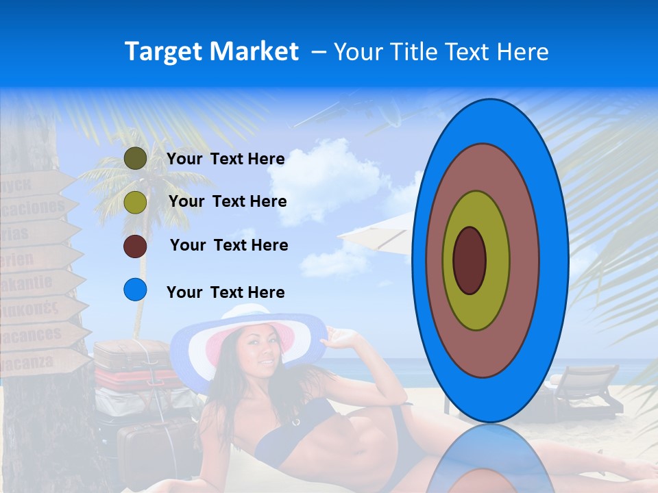 Coast Woman In Bikini Thailand PowerPoint Template