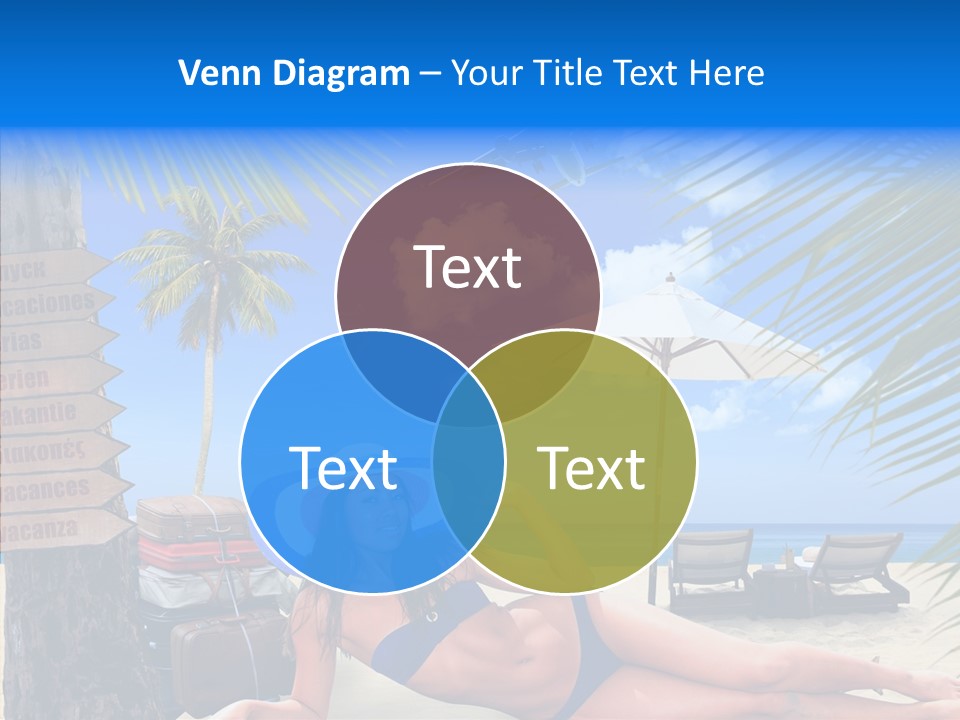 Coast Woman In Bikini Thailand PowerPoint Template