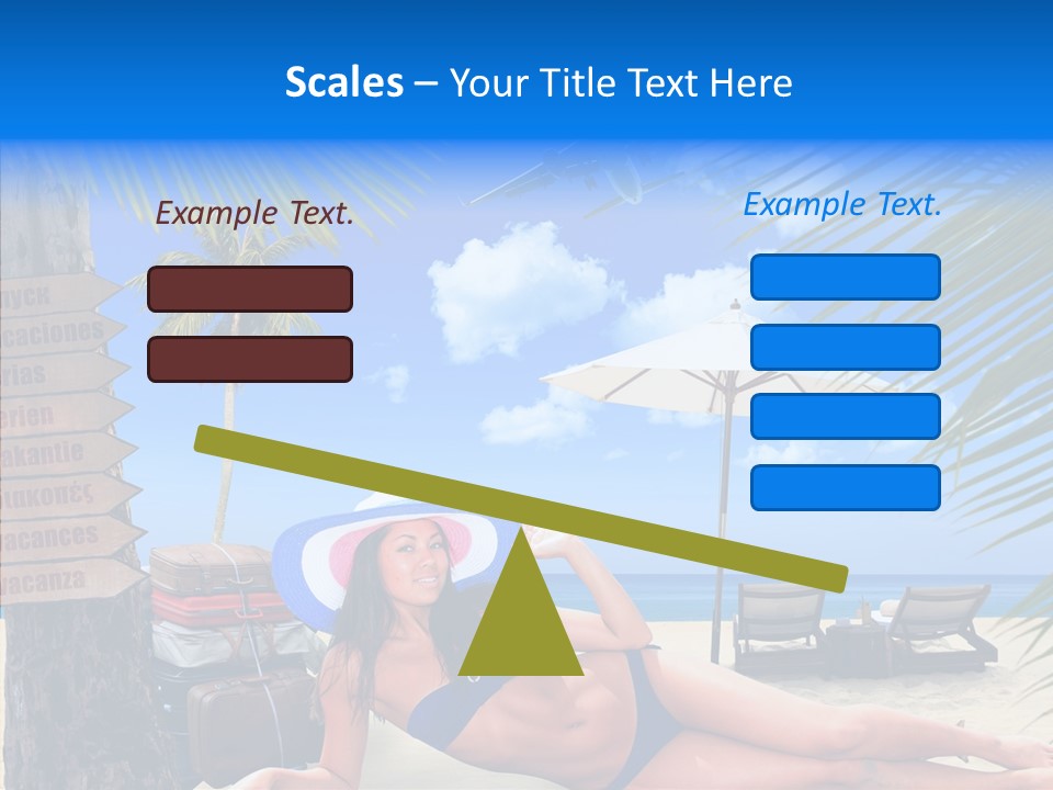 Coast Woman In Bikini Thailand PowerPoint Template