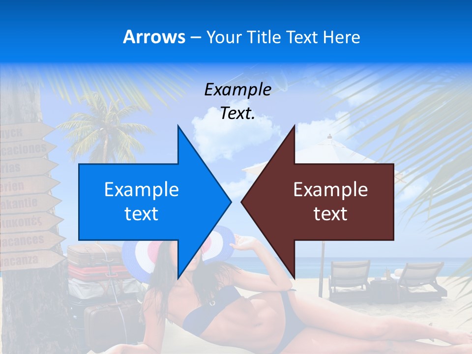 Coast Woman In Bikini Thailand PowerPoint Template