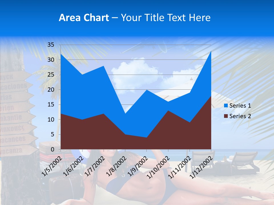 Coast Woman In Bikini Thailand PowerPoint Template