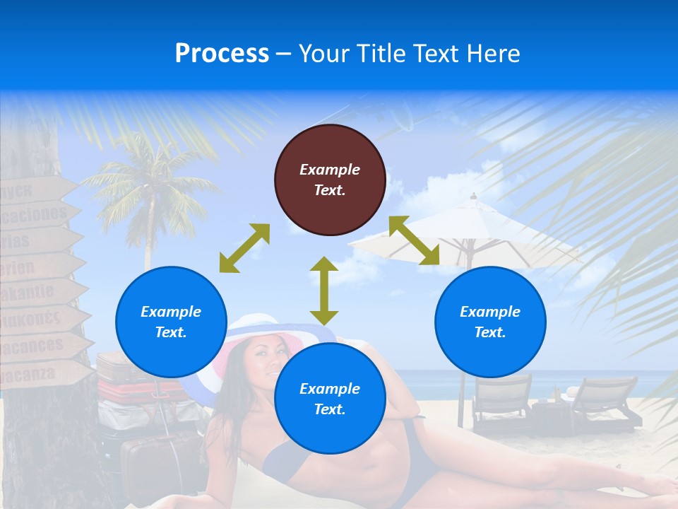 Coast Woman In Bikini Thailand PowerPoint Template