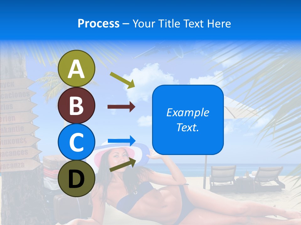 Coast Woman In Bikini Thailand PowerPoint Template