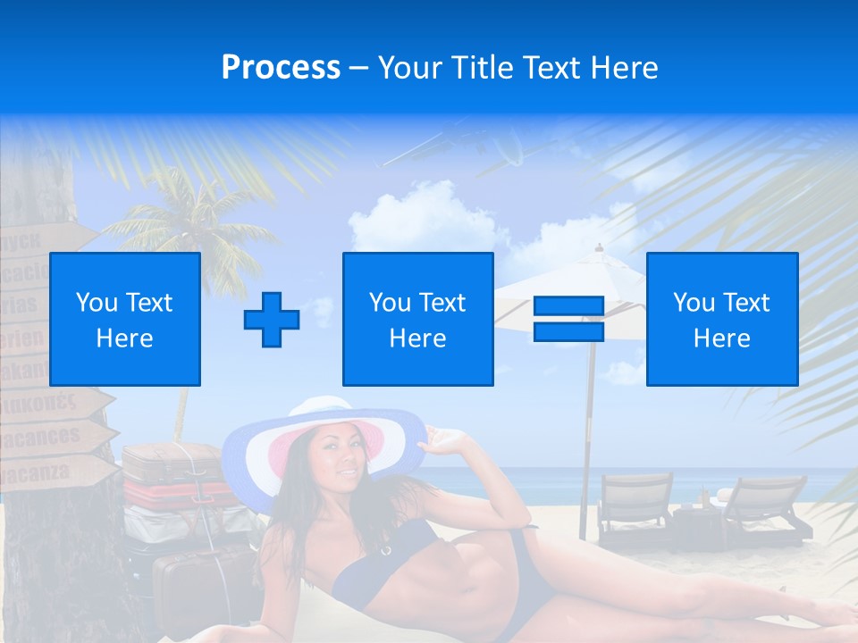 Coast Woman In Bikini Thailand PowerPoint Template