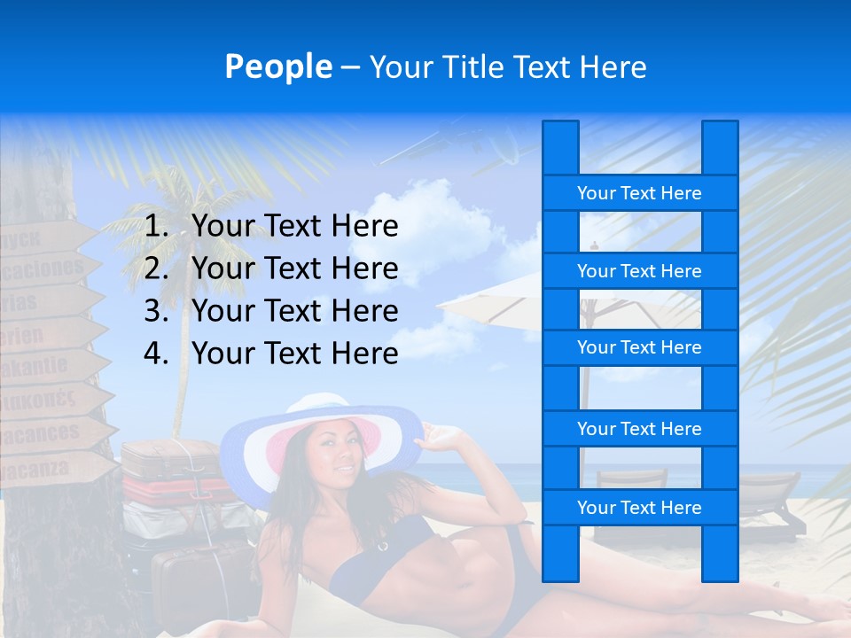 Coast Woman In Bikini Thailand PowerPoint Template