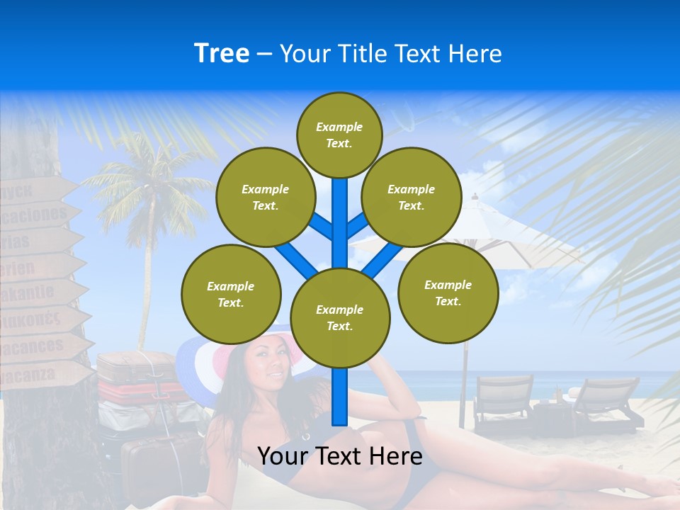 Coast Woman In Bikini Thailand PowerPoint Template