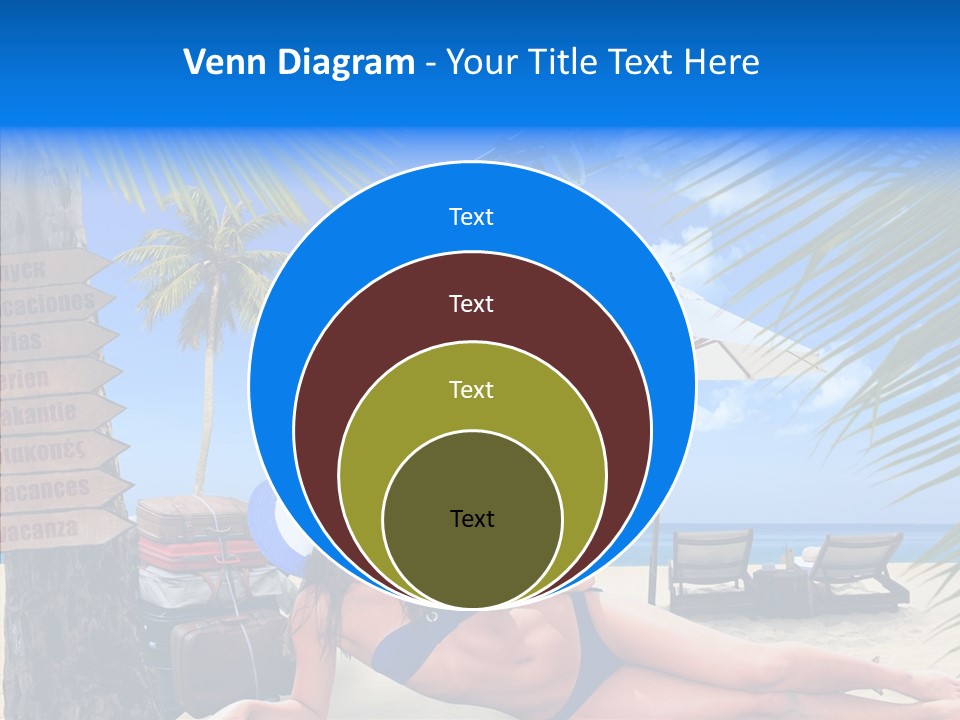 Coast Woman In Bikini Thailand PowerPoint Template