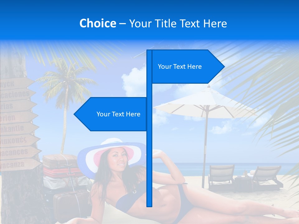 Coast Woman In Bikini Thailand PowerPoint Template