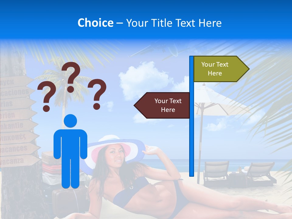 Coast Woman In Bikini Thailand PowerPoint Template