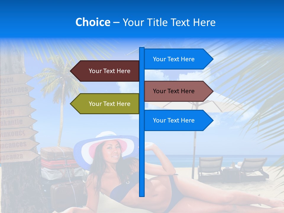 Coast Woman In Bikini Thailand PowerPoint Template