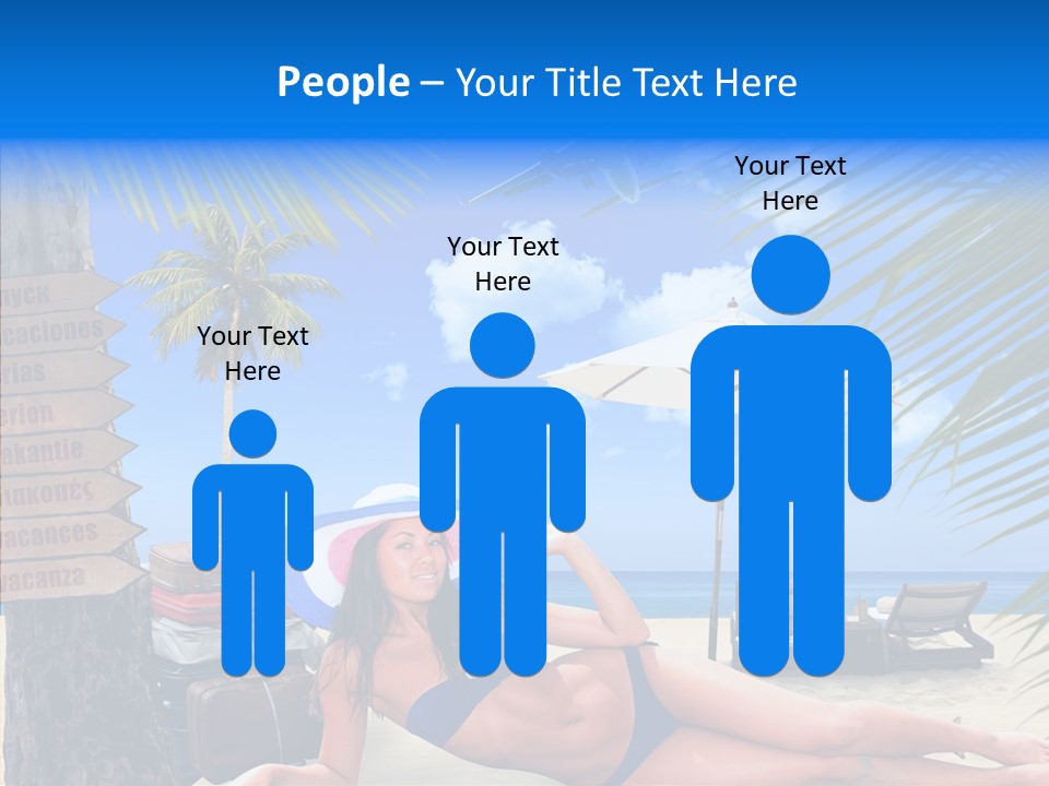 Coast Woman In Bikini Thailand PowerPoint Template