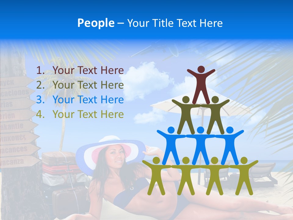 Coast Woman In Bikini Thailand PowerPoint Template