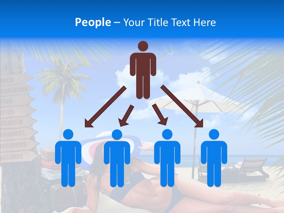 Coast Woman In Bikini Thailand PowerPoint Template