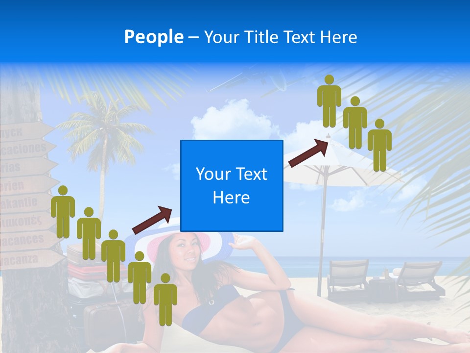 Coast Woman In Bikini Thailand PowerPoint Template