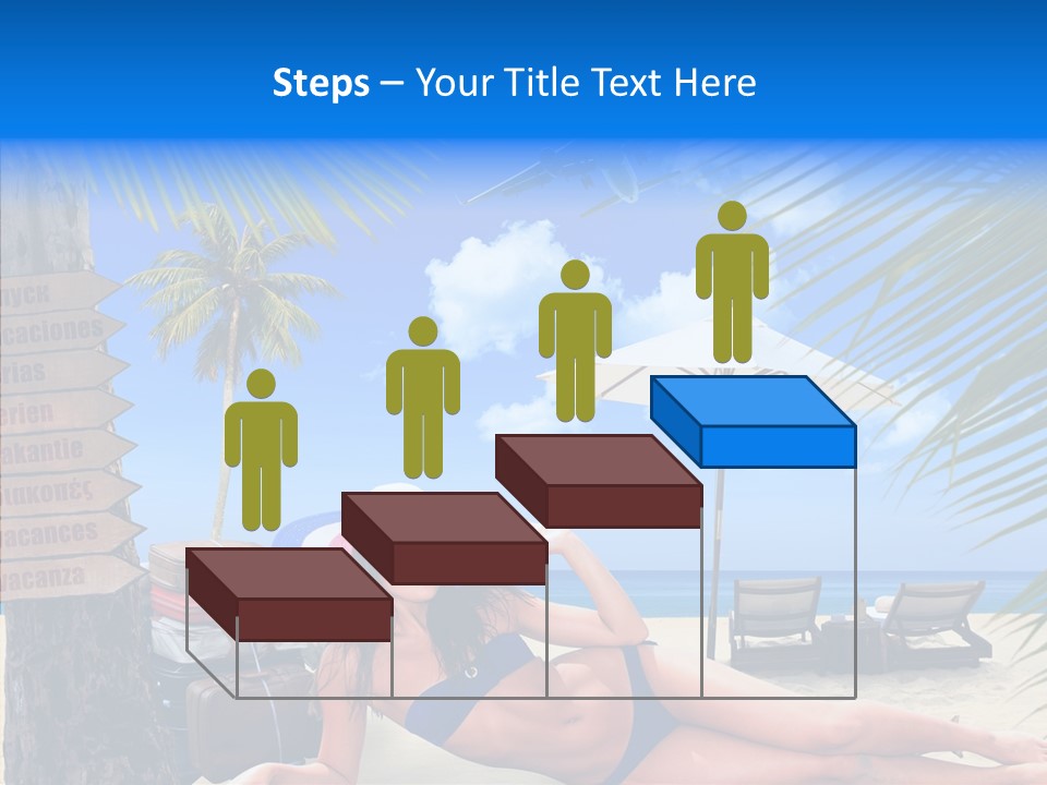 Coast Woman In Bikini Thailand PowerPoint Template