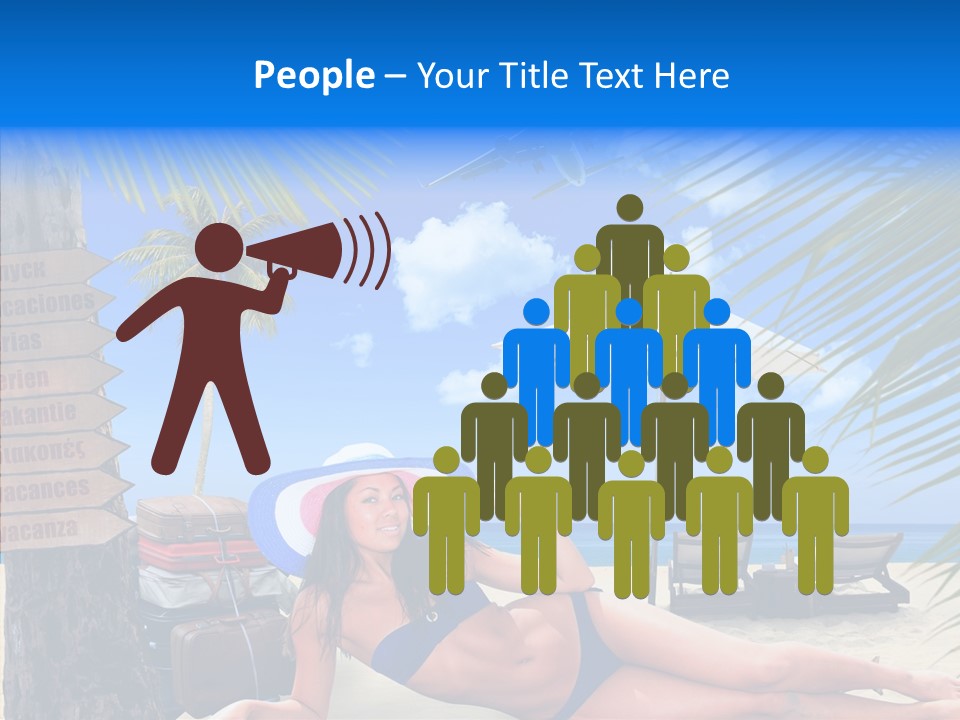 Coast Woman In Bikini Thailand PowerPoint Template