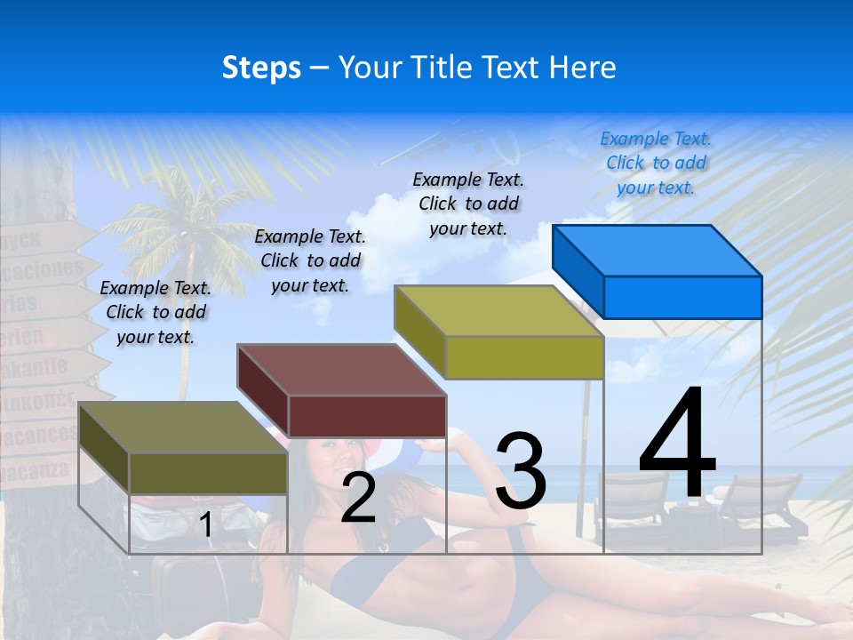 Coast Woman In Bikini Thailand PowerPoint Template