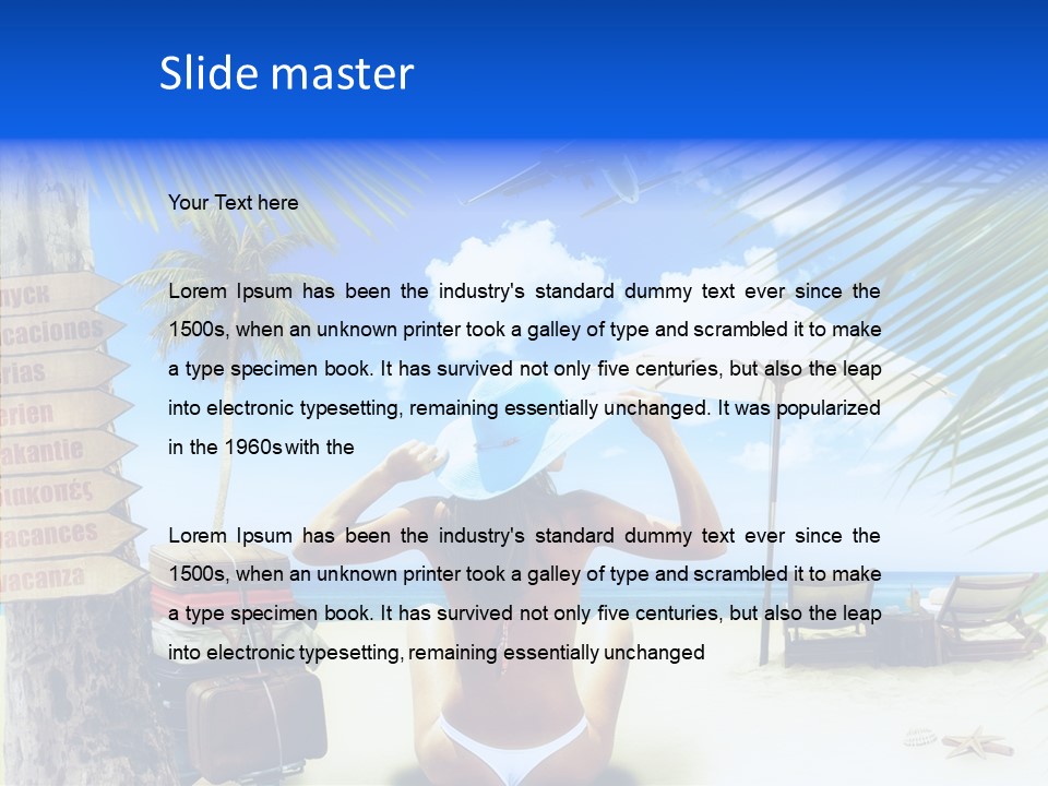 Female Sea Relax PowerPoint Template