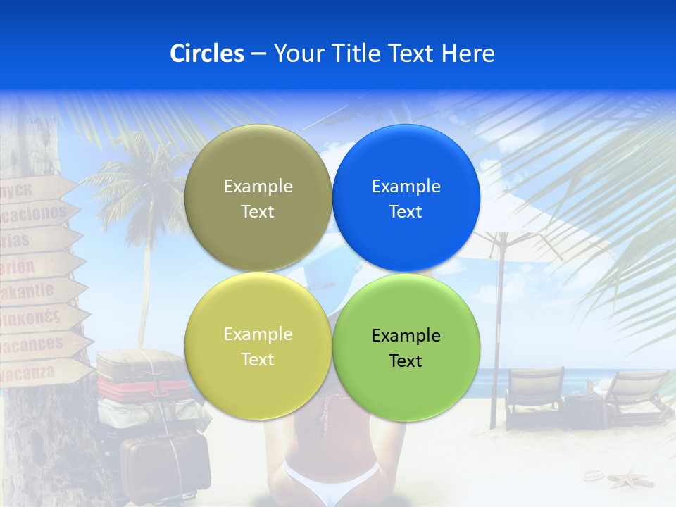 Female Sea Relax PowerPoint Template