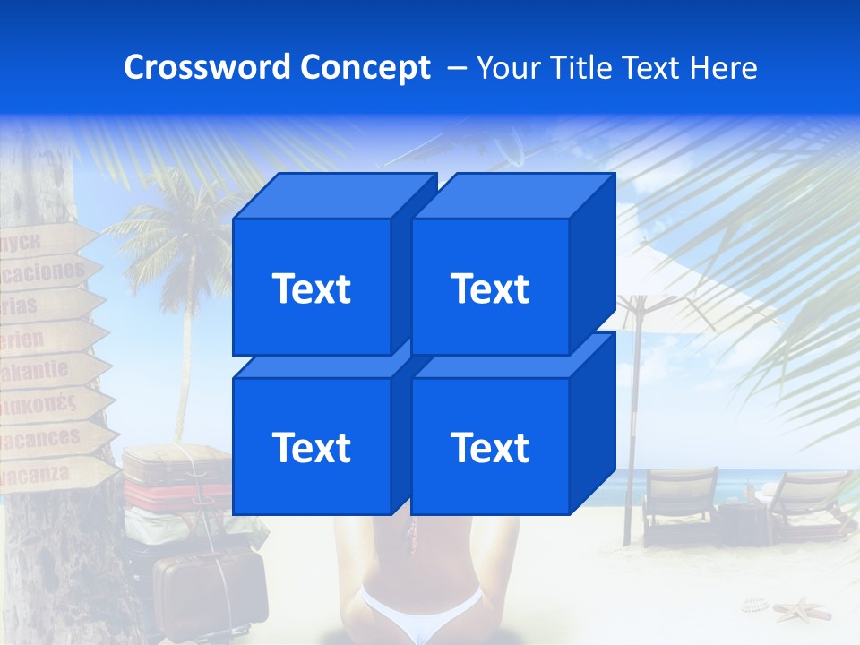 Female Sea Relax PowerPoint Template