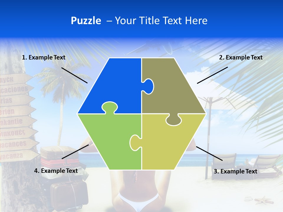 Female Sea Relax PowerPoint Template