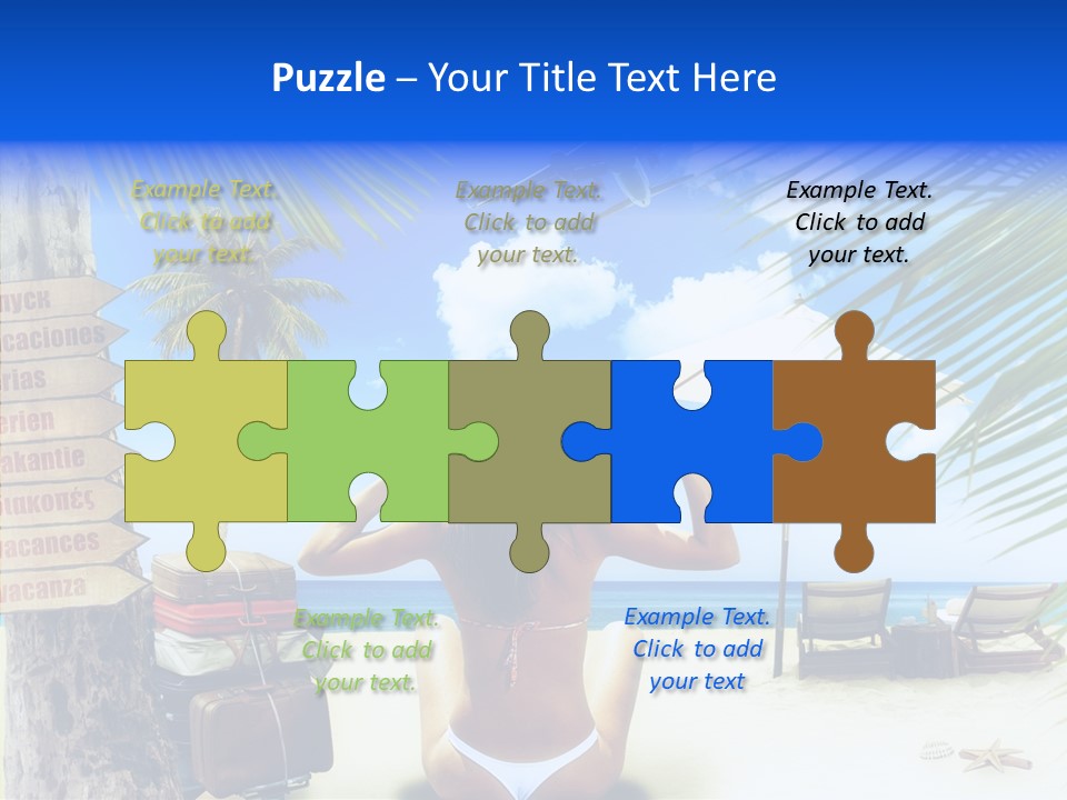 Female Sea Relax PowerPoint Template