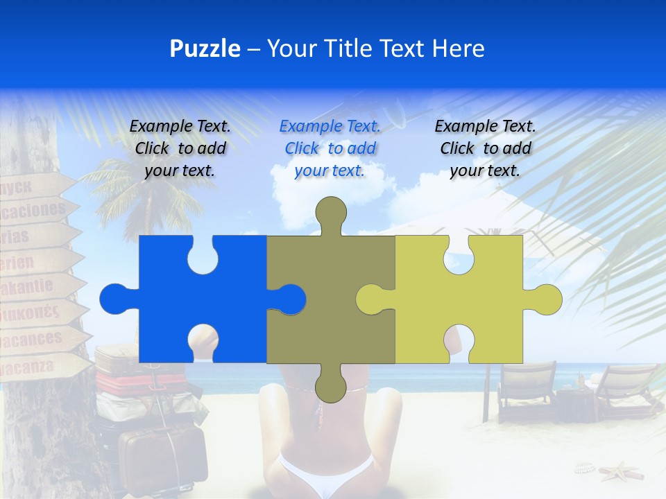 Female Sea Relax PowerPoint Template