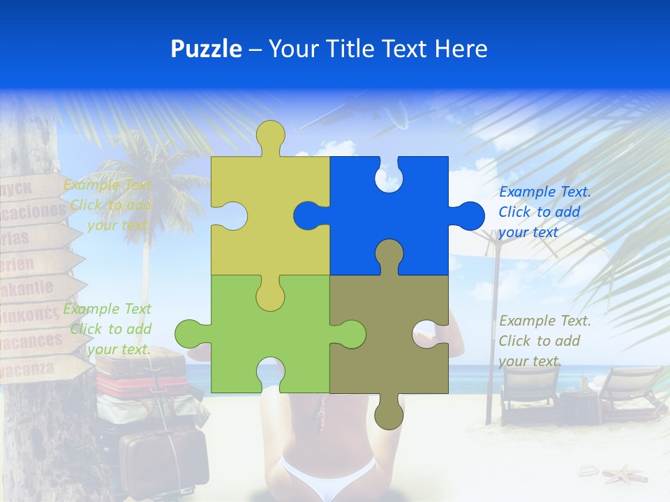 Female Sea Relax PowerPoint Template