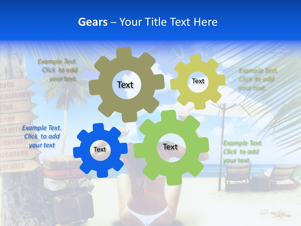 Female Sea Relax PowerPoint Template