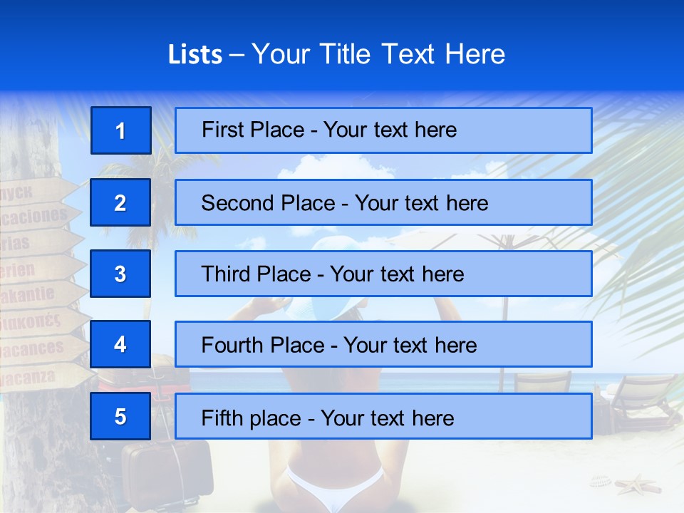 Female Sea Relax PowerPoint Template
