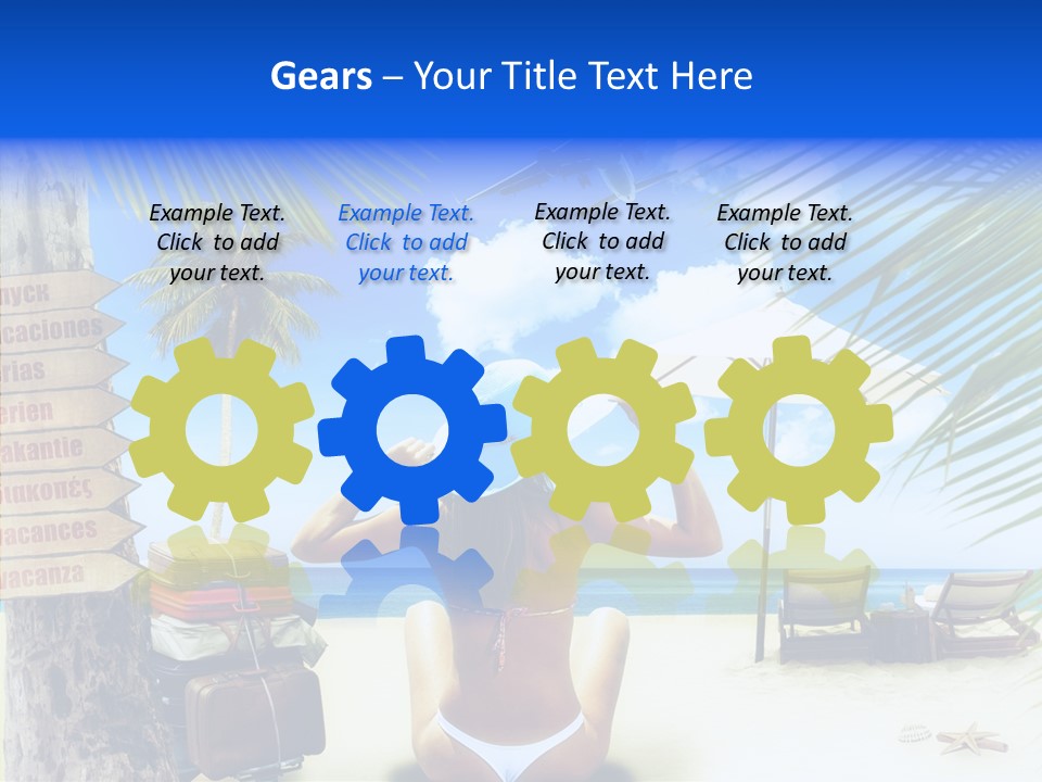 Female Sea Relax PowerPoint Template