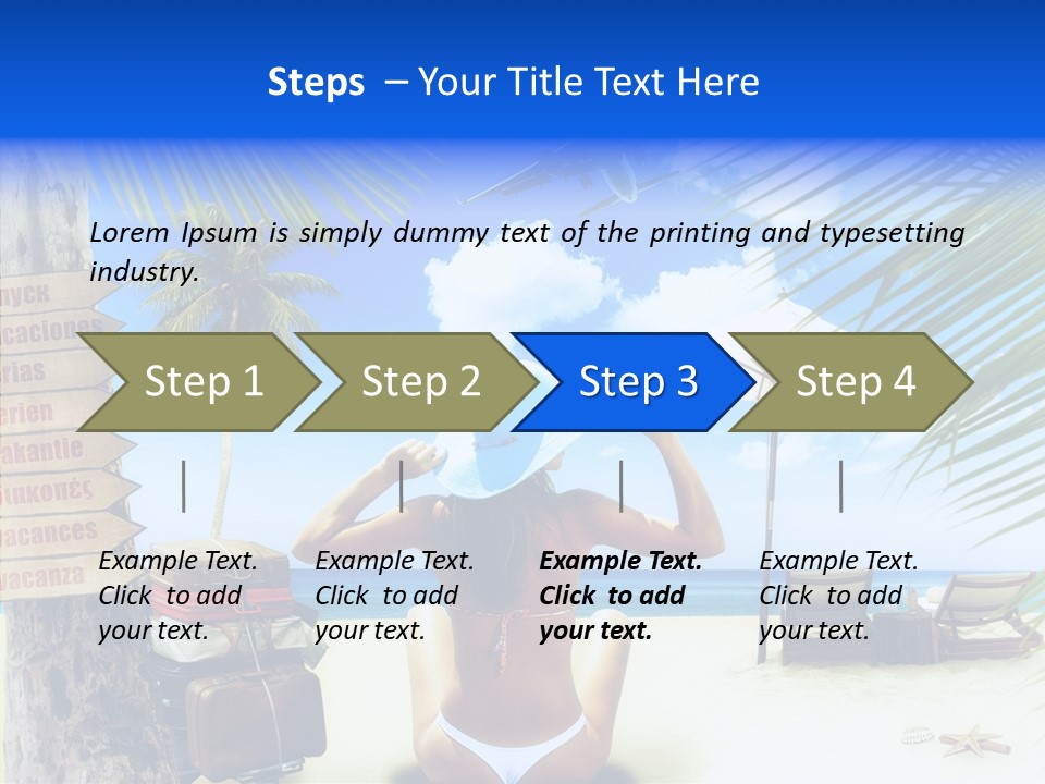 Female Sea Relax PowerPoint Template