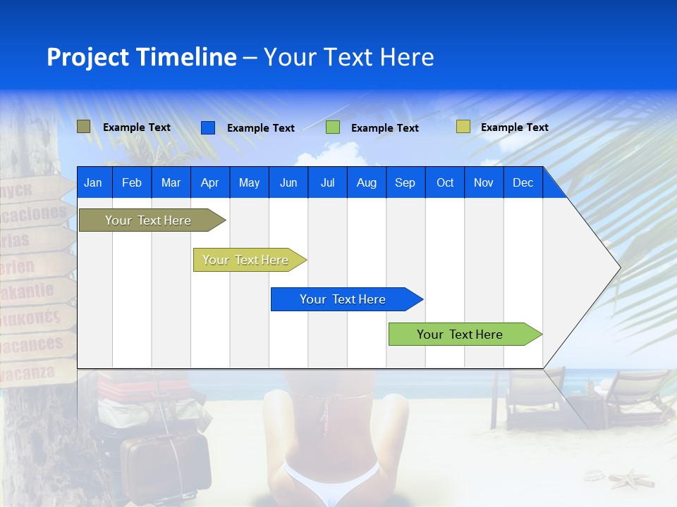 Female Sea Relax PowerPoint Template