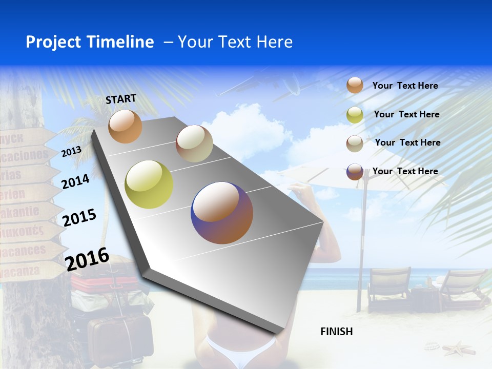 Female Sea Relax PowerPoint Template