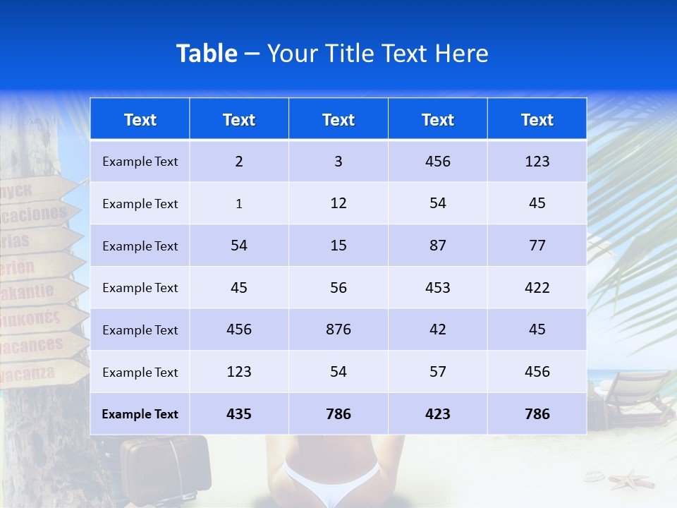 Female Sea Relax PowerPoint Template