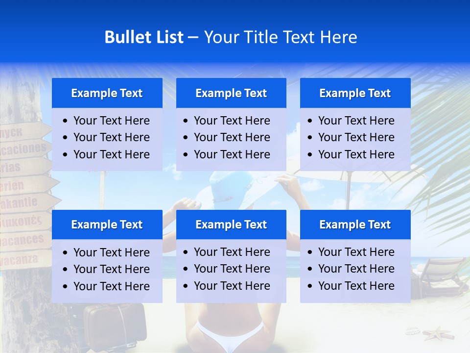 Female Sea Relax PowerPoint Template