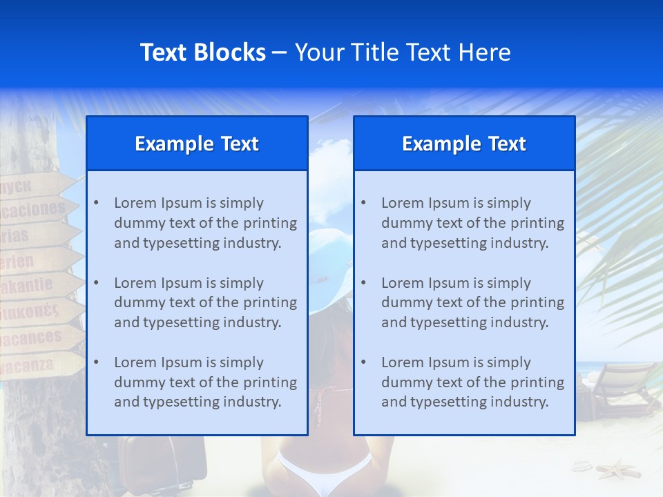 Female Sea Relax PowerPoint Template