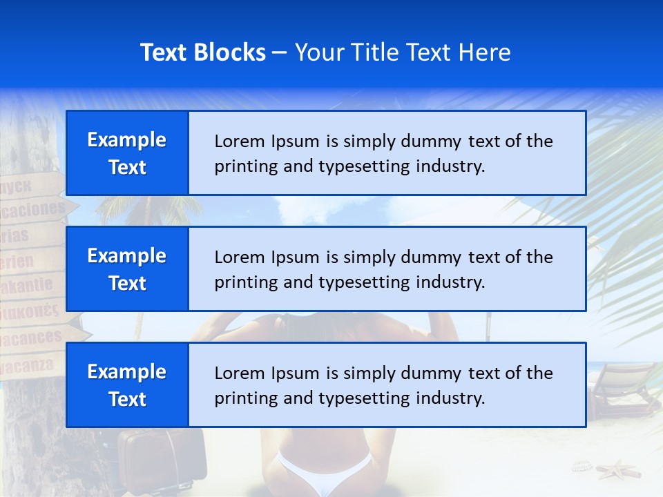 Female Sea Relax PowerPoint Template