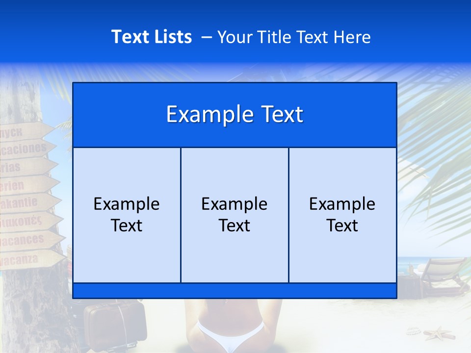 Female Sea Relax PowerPoint Template