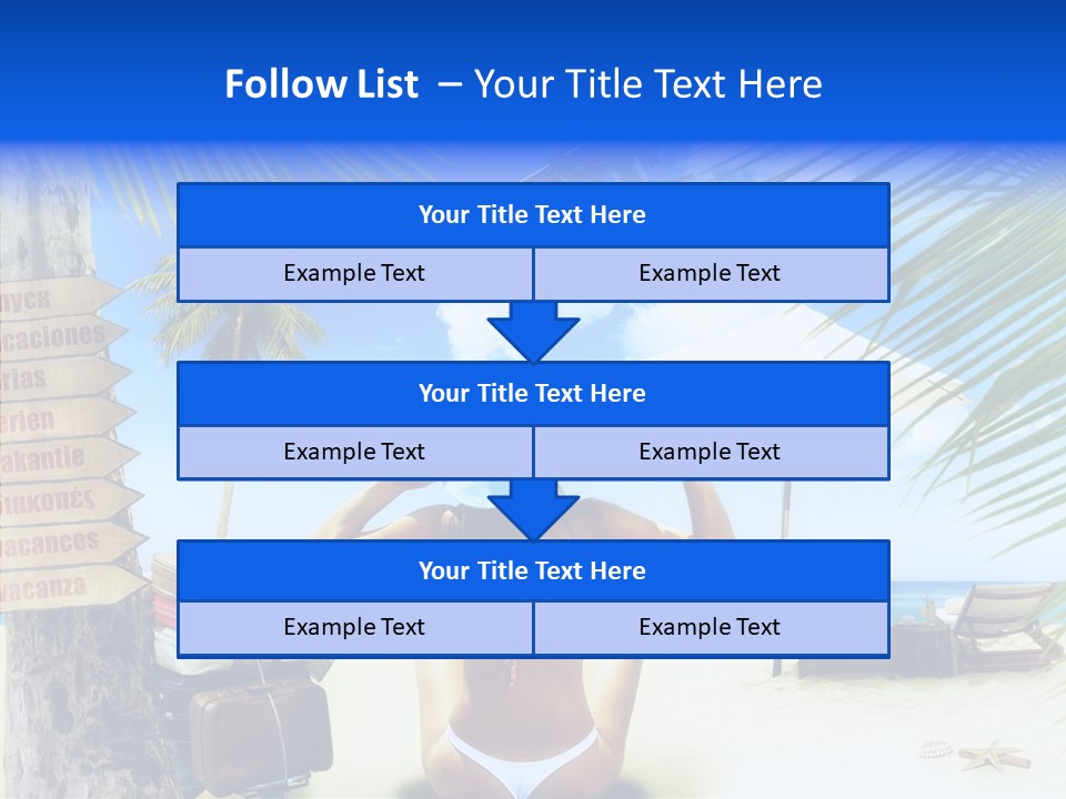 Female Sea Relax PowerPoint Template