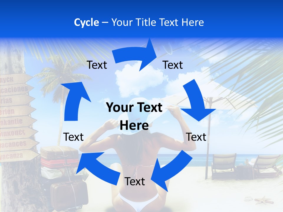 Female Sea Relax PowerPoint Template