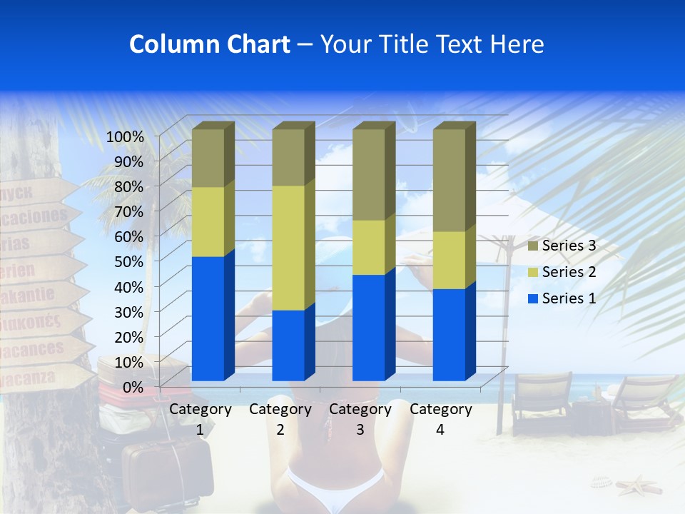Female Sea Relax PowerPoint Template