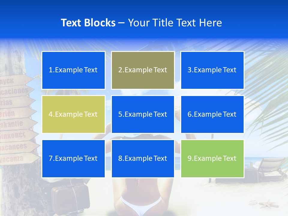 Female Sea Relax PowerPoint Template