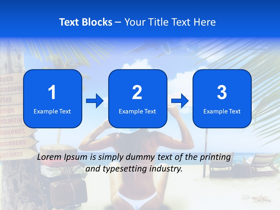 Female Sea Relax PowerPoint Template