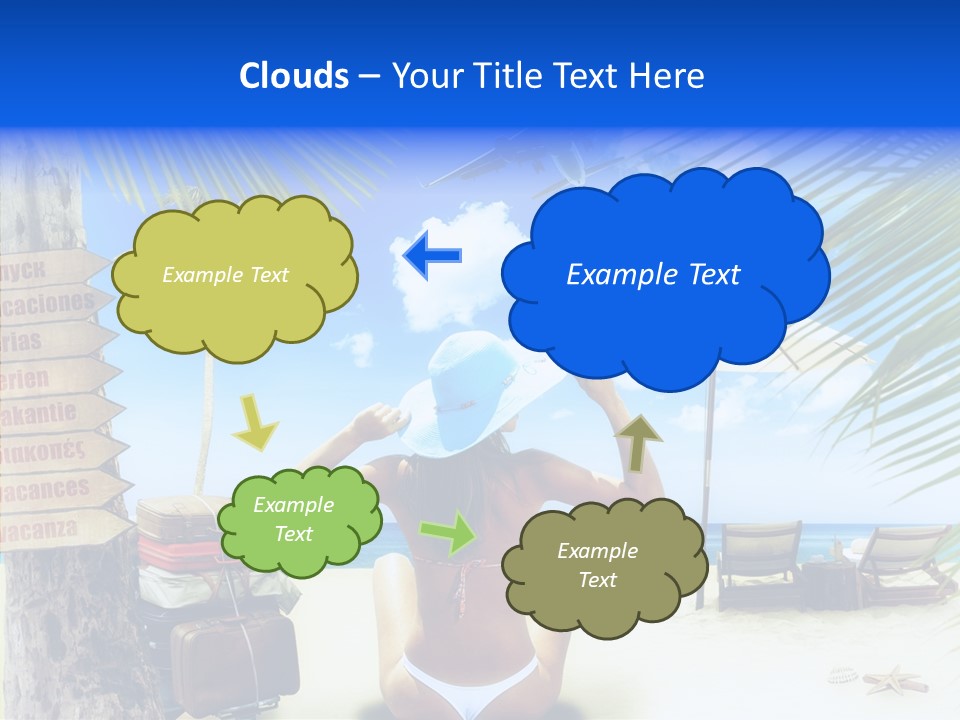 Female Sea Relax PowerPoint Template