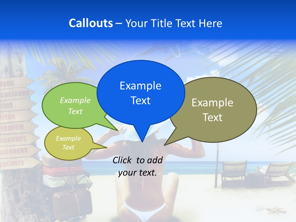 Female Sea Relax PowerPoint Template