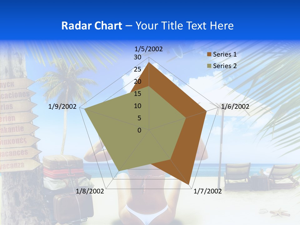 Female Sea Relax PowerPoint Template