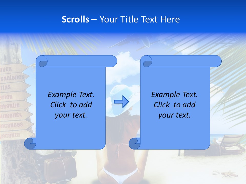 Female Sea Relax PowerPoint Template