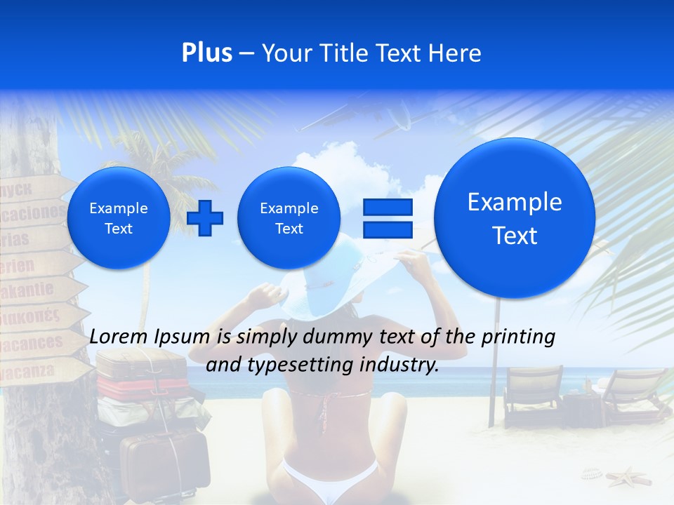 Female Sea Relax PowerPoint Template